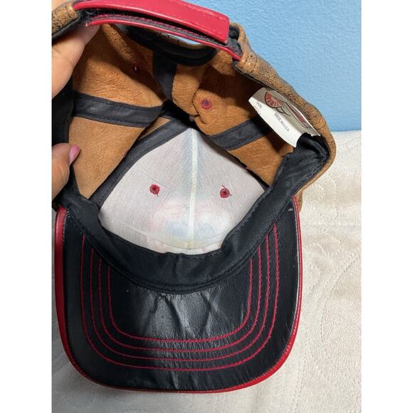 Vtg 1994 Jeff Hamilton World Cup Coca Cola Leather BG Tv Hat Soccer Made In USA - Picture 6 of 11